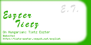 eszter tietz business card